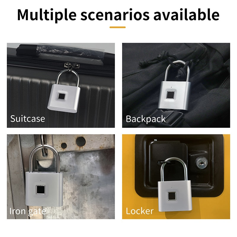 Portable Keyless Smart Fingerprint Padlock - BOMB