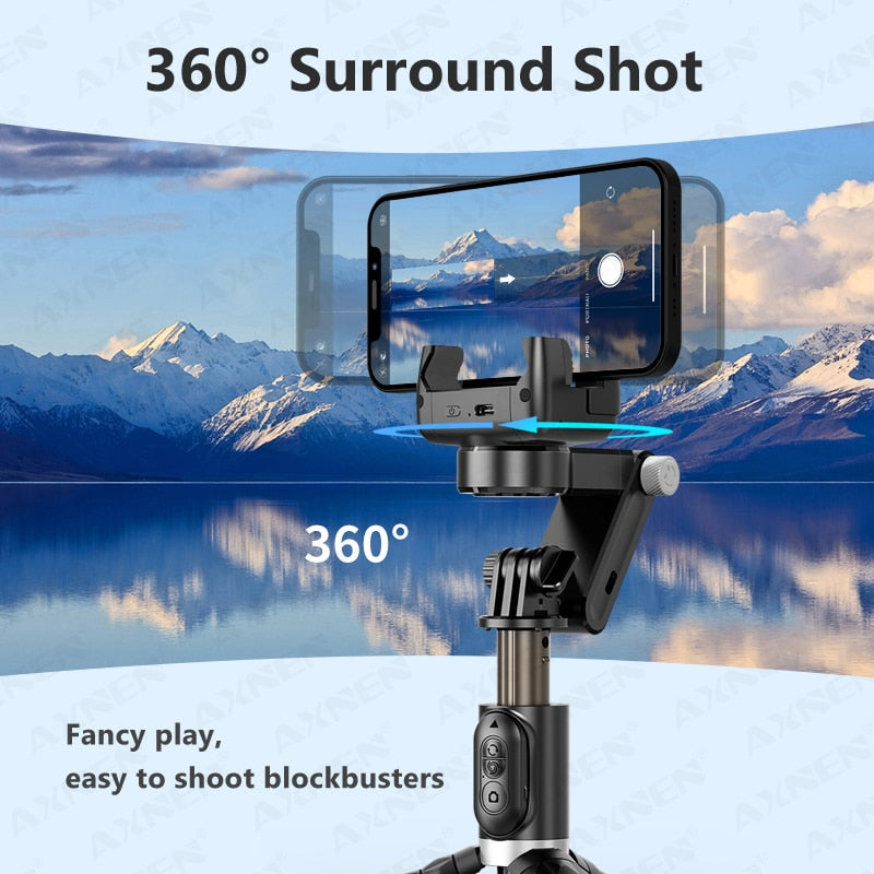 Gimbal Stabilizer Selfie Stick Tripod with Fill Light - BOMB