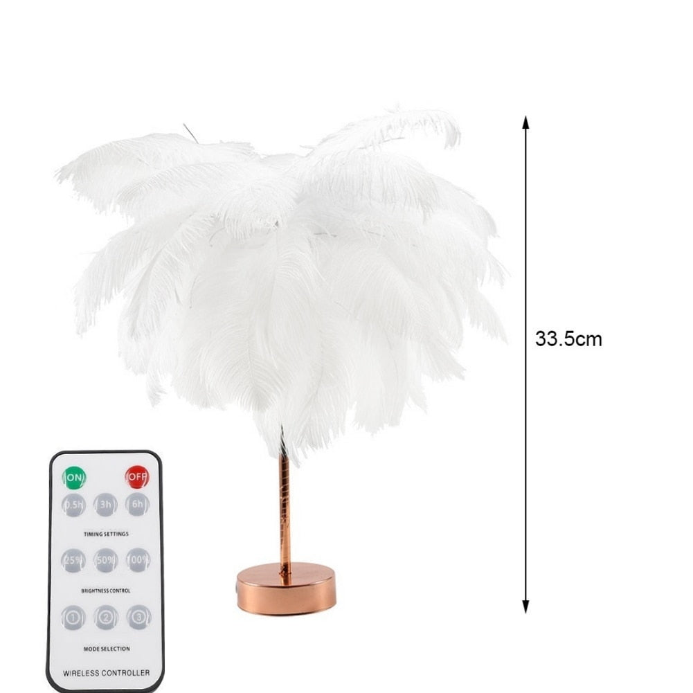 Feather Table Lamp