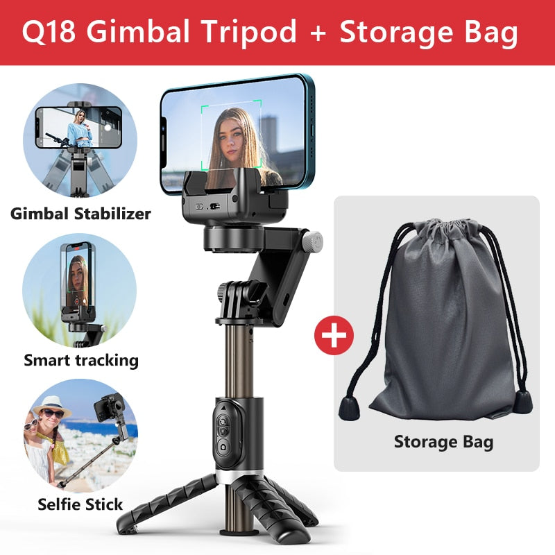 Gimbal Stabilizer Selfie Stick Tripod with Fill Light - BOMB