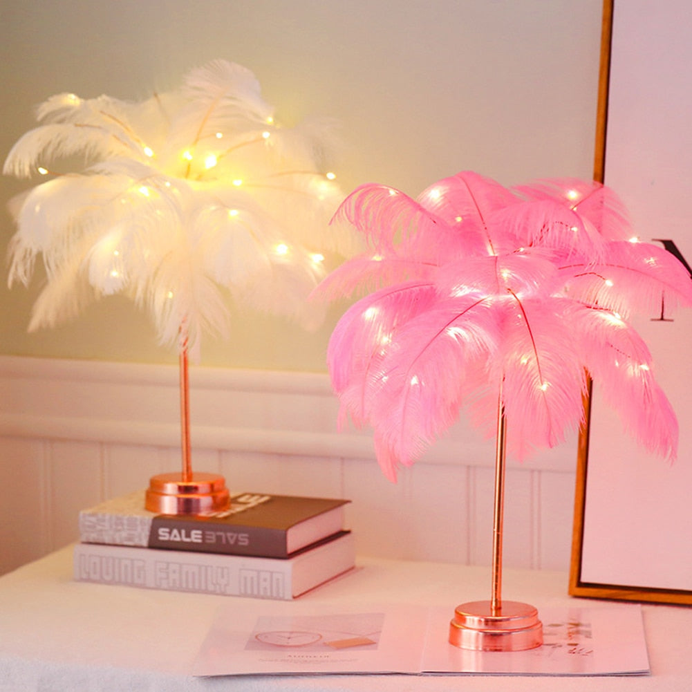 Feather Table Lamp