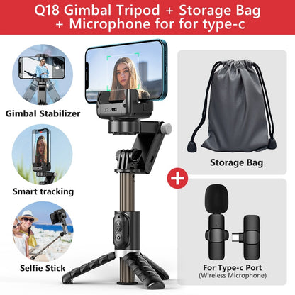 Gimbal Stabilizer Selfie Stick Tripod with Fill Light - BOMB