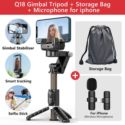 Gimbal Stabilizer Selfie Stick Tripod with Fill Light - BOMB