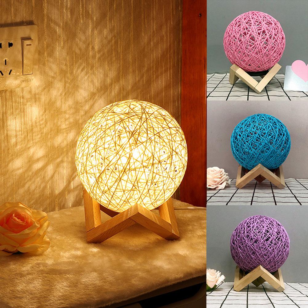 3d Rattan Ball Led Night Light