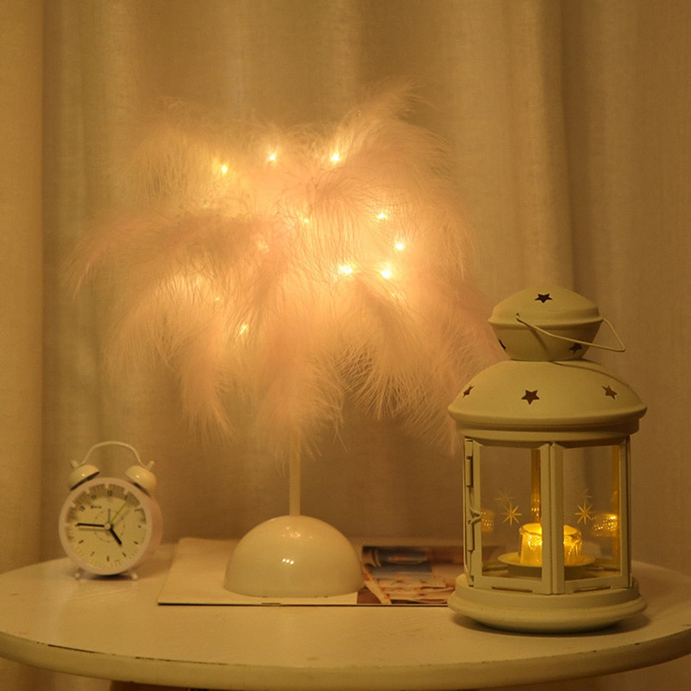 Feather Table Lamp